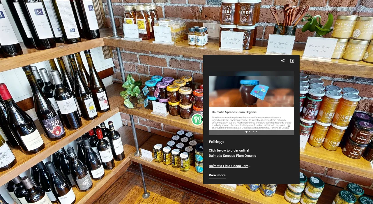 Retail space captured as an immersive walkthrough