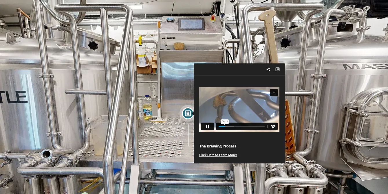 Video tag embedded in Gilded Goat virtual tour