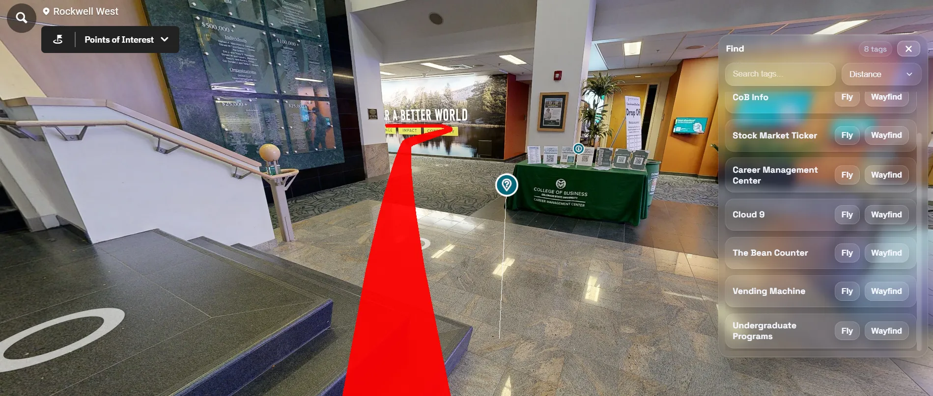 Wayfinding interface preview